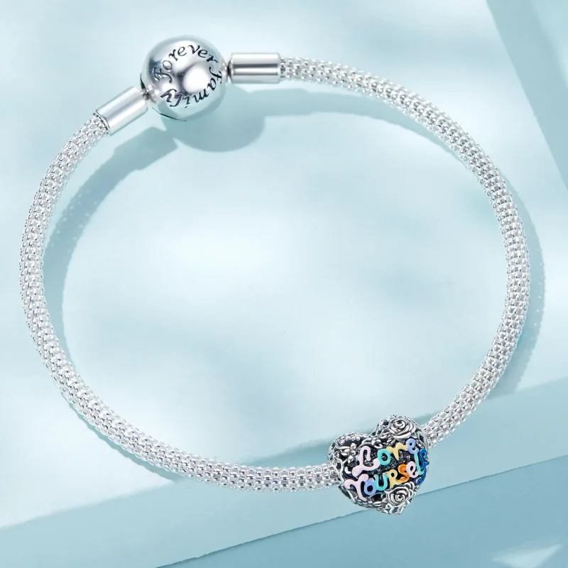 (kép) PANDORA típusú Szív minta Charm - SCC2354 - Megtekintés 4