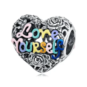 (kép) PANDORA típusú Szív minta Charm - SCC2354