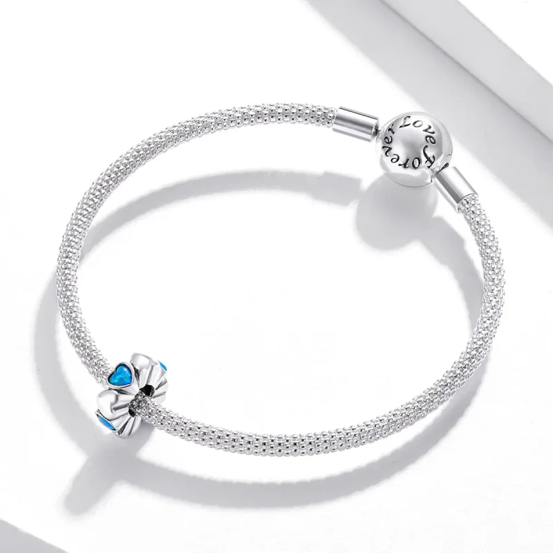 (kép) PANDORA típusú Szív Opál spacer charm - BSC435 - Megtekintés 3