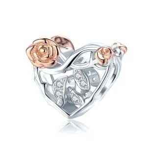 PANDORA típusú szív rózsákkal charm - BSC280 (kép) PANDORA típusú szív rózsákkal charm - BSC280