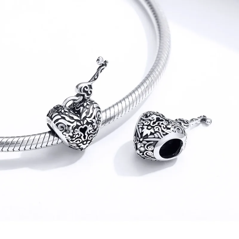 (kép) PANDORA típusú Szívzár Charm - SCC1447 - Megtekintés 4
