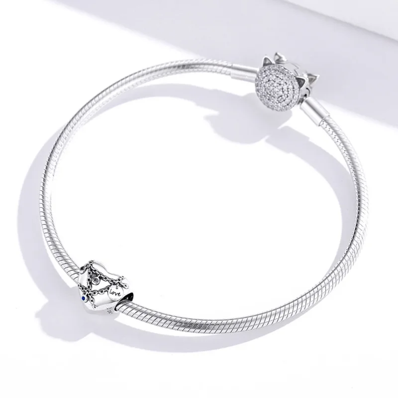 (kép) PANDORA típusú Szívzár Charm - SCC1538 - Megtekintés 3