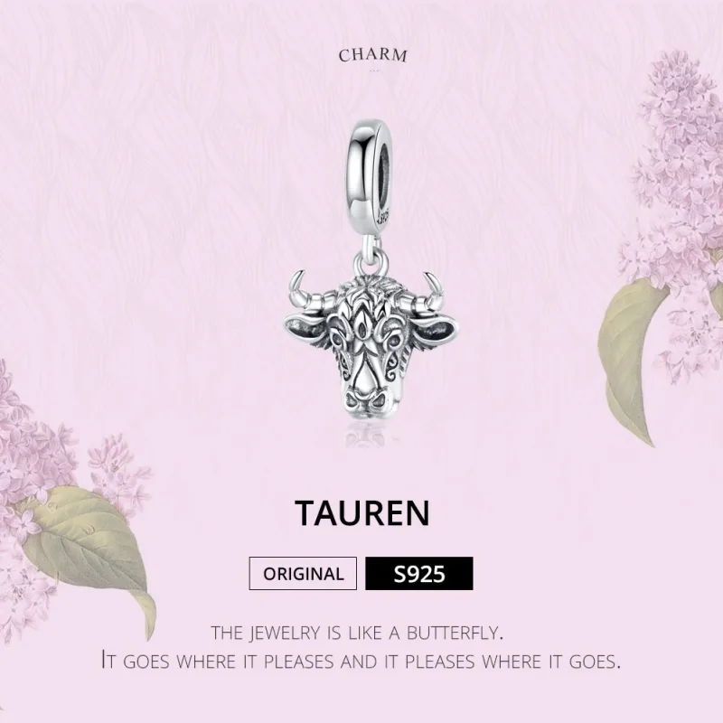 (kép) PANDORA típusú tauren függő charm - SCC1316 - Megtekintés 2
