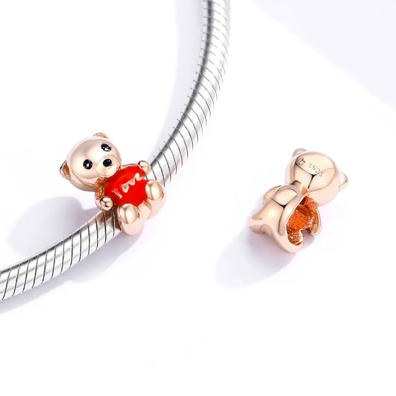 (kép) PANDORA típusú teddi maci charm - BSC228 - Megtekintés 4
