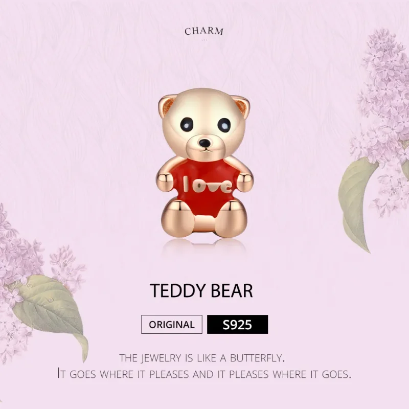 (kép) PANDORA típusú teddi maci charm - BSC228 - Megtekintés 6
