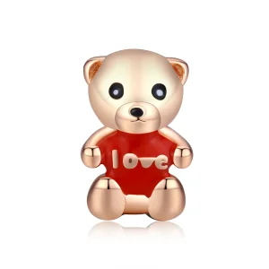 (kép) PANDORA típusú teddi maci charm - BSC228