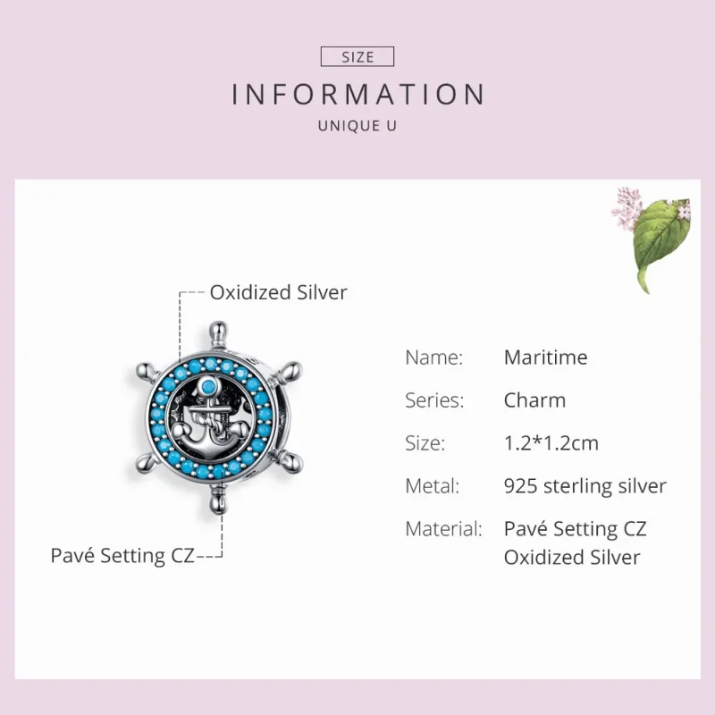 (kép) PANDORA típusú tengeri charm - SCC1200 - Megtekintés 3