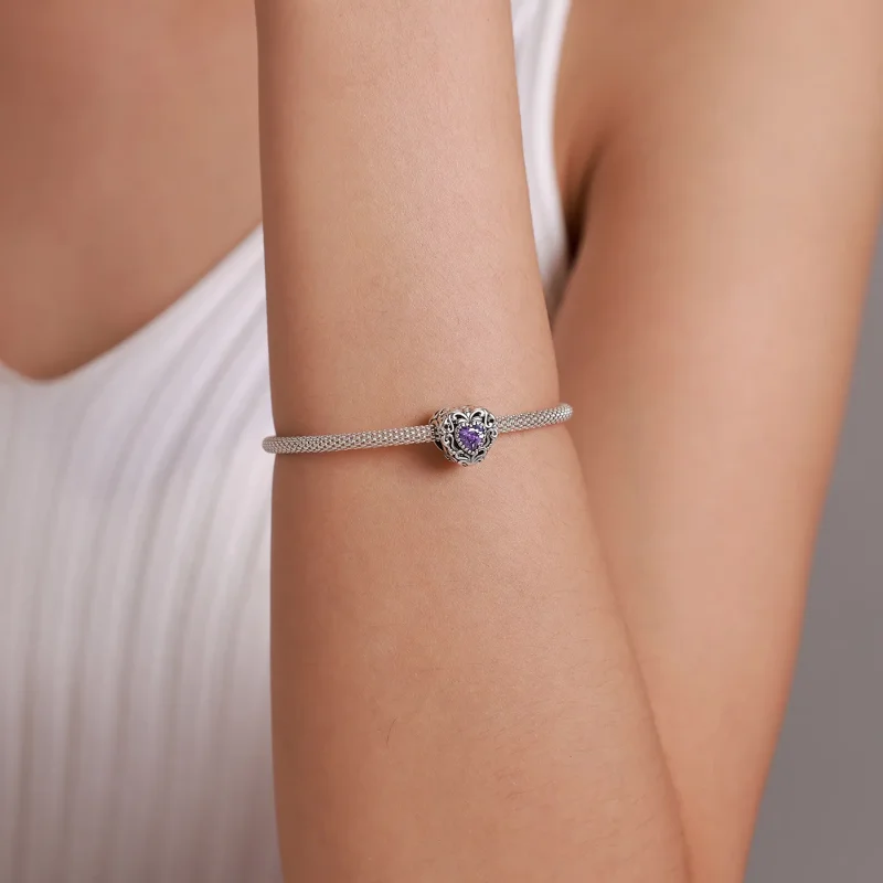 (kép) PANDORA típusú Titokzatos szív Charm - SCC1929 - Megtekintés 5