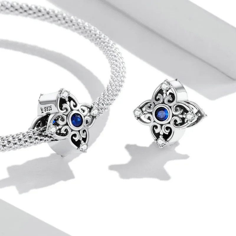 (kép) PANDORA típusú Áttört retro minta Charm - SCC2128 - Megtekintés 4