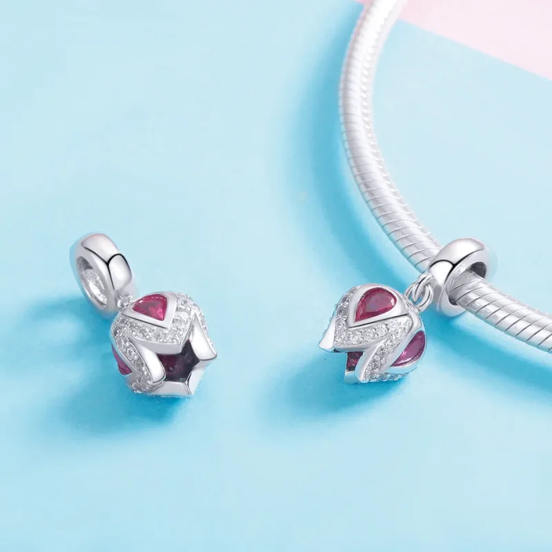 (kép) PANDORA típusú tulipán sztori függő charm - SCC1027 - Megtekintés 4