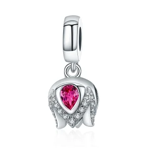 (kép) PANDORA típusú tulipán sztori függő charm - SCC1027