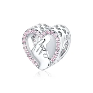 (kép) PANDORA típusú ujj szív charm - SCC1690