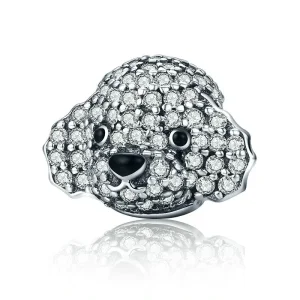 (kép) PANDORA típusú uszkár kiskutya charm - SCC152