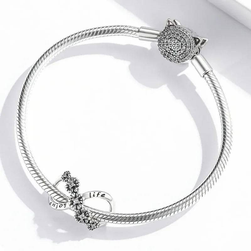 (kép) PANDORA típusú Végtelen virágok Charm - SCC2099 - Megtekintés 3