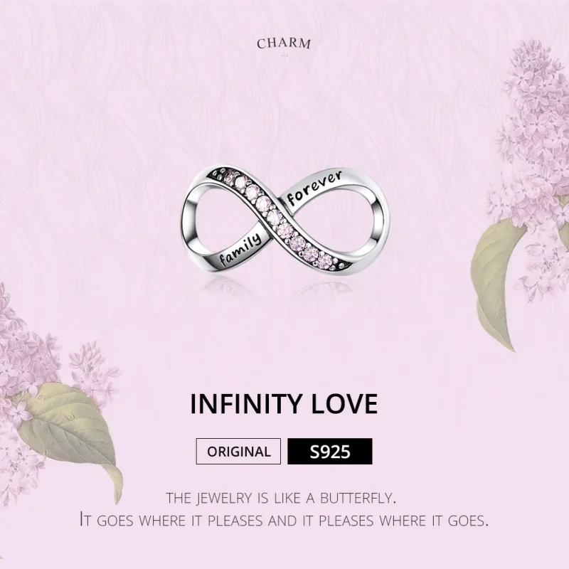 (kép) PANDORA típusú végtelenség charm - SCC1146-PK - Megtekintés 2