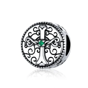 (kép) PANDORA típusú Vintage kereszt Charm - SCC1510