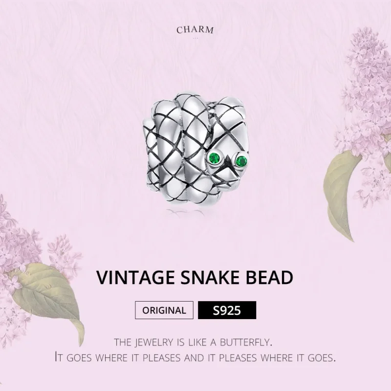 (kép) PANDORA típusú vintage kígyó charm - SCC1770 - Megtekintés 6