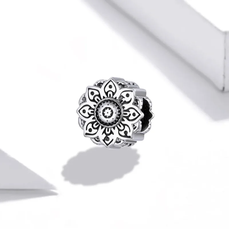 (kép) PANDORA típusú vintage lotus charm - SCC1823 - Megtekintés 2