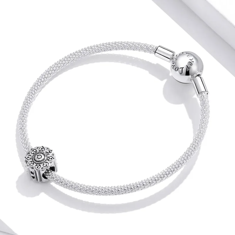 (kép) PANDORA típusú vintage lotus charm - SCC1823 - Megtekintés 3