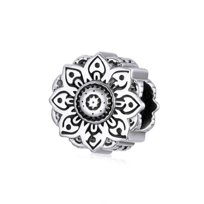 (kép) PANDORA típusú vintage lotus charm - SCC1823