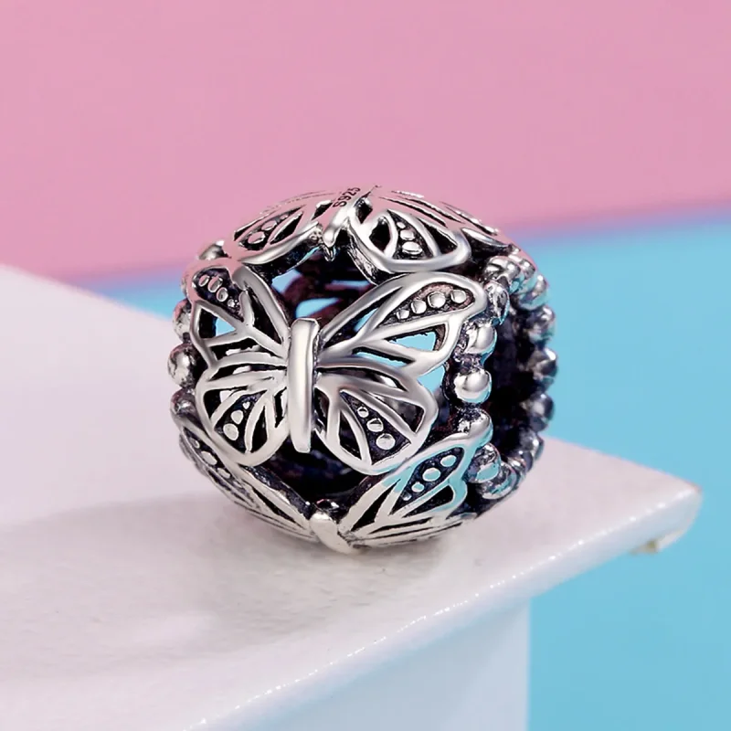 (kép) PANDORA típusú vintage pillangó charm - SCC491 - Megtekintés 3