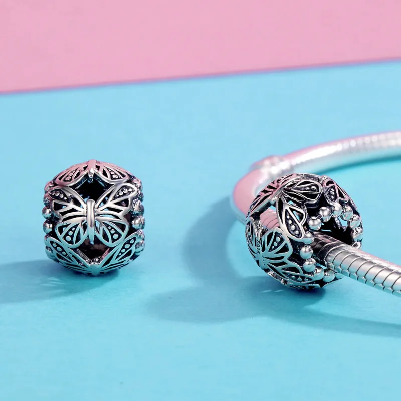 (kép) PANDORA típusú vintage pillangó charm - SCC491 - Megtekintés 4