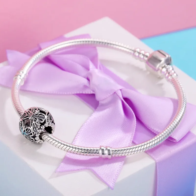 (kép) PANDORA típusú vintage pillangó charm - SCC491 - Megtekintés 5
