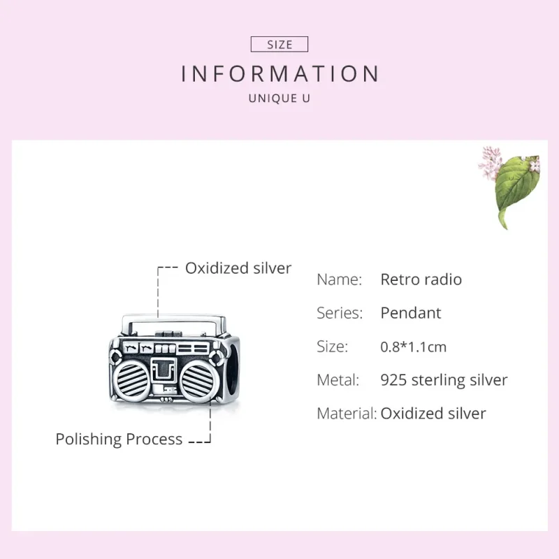 (kép) PANDORA típusú vintage rádió charm - SCC1873 - Megtekintés 6