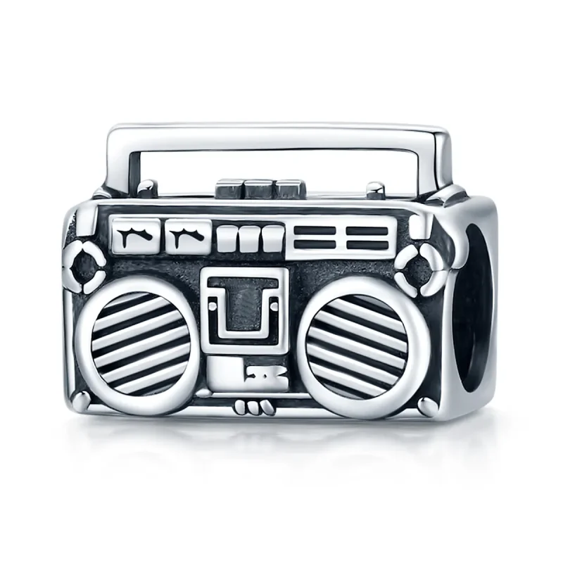 (kép) PANDORA típusú vintage rádió charm - SCC1873