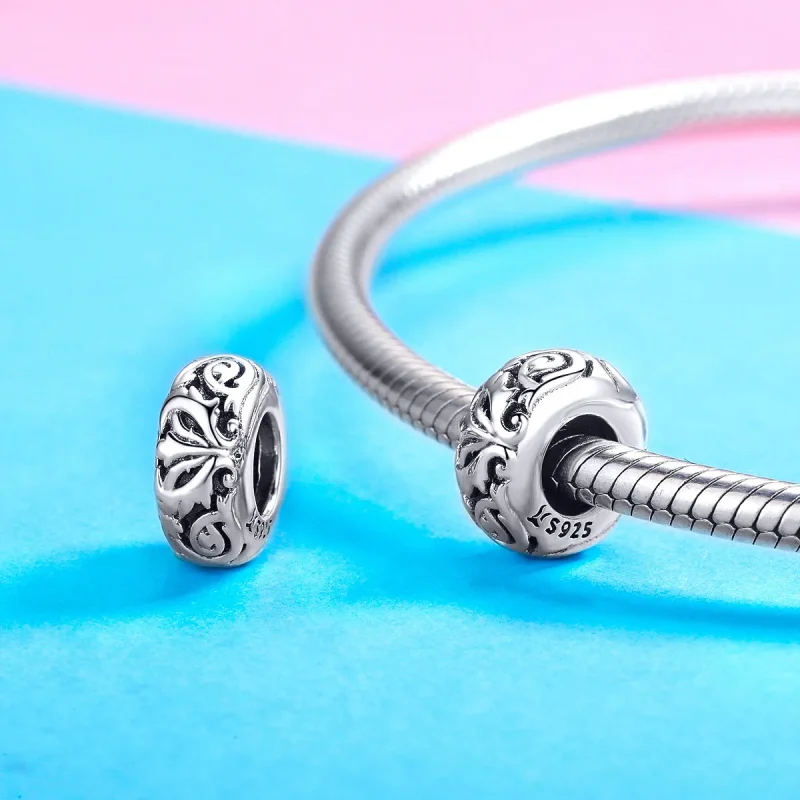 (kép) PANDORA típusú vintage virág spacer charm - SCC1139 - Megtekintés 3