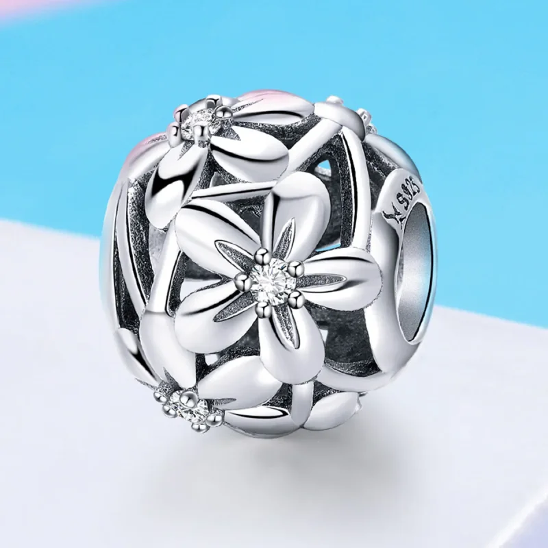 (kép) PANDORA típusú virág alakja charm - SCC729 - Megtekintés 4
