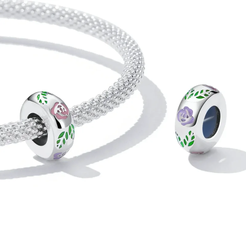 (kép) PANDORA típusú Virág firka Charm - BSC596 - Megtekintés 4