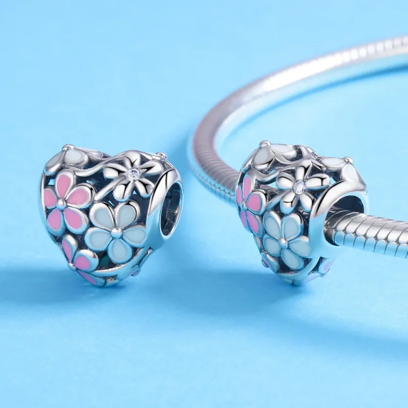 (kép) PANDORA típusú virág áldás charm - SCC761 - Megtekintés 4
