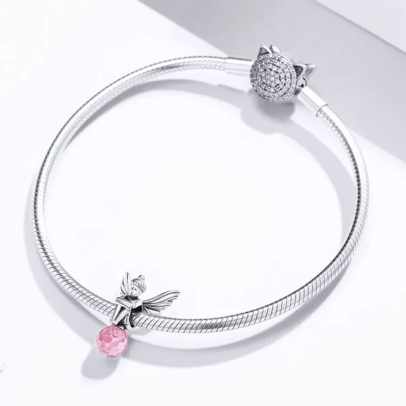 (kép) PANDORA típusú virág manó charm - SCC1483 - Megtekintés 3