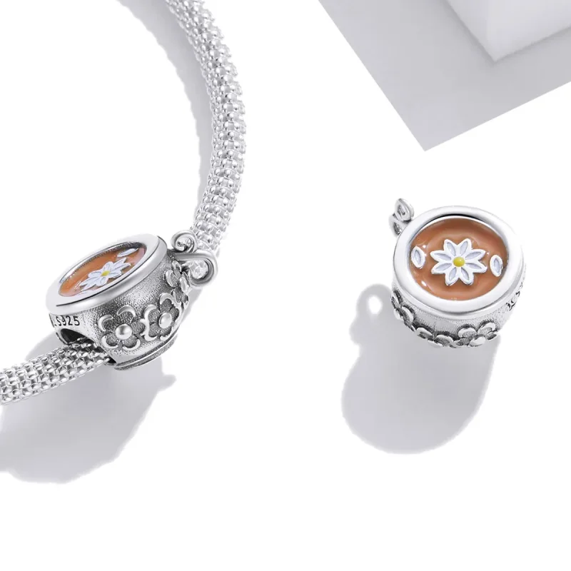 (kép) PANDORA típusú Virág teáskanna Charm - SCC1915 - Megtekintés 4