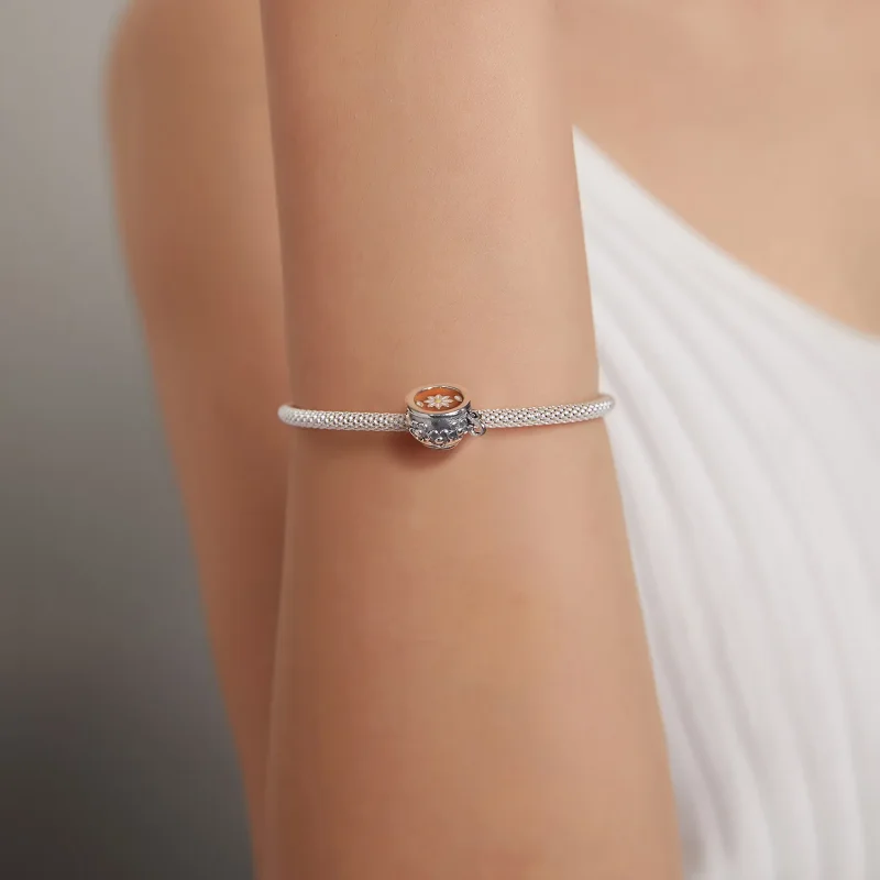 (kép) PANDORA típusú Virág teáskanna Charm - SCC1915 - Megtekintés 5