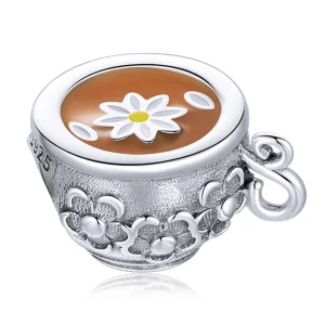 PANDORA típusú Virág teáskanna Charm - SCC1915 (kép) PANDORA típusú Virág teáskanna Charm - SCC1915
