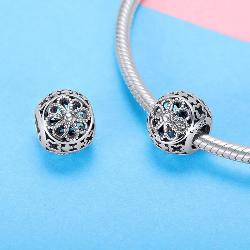 (kép) PANDORA típusú virágok charm - SCC899 - Megtekintés 4