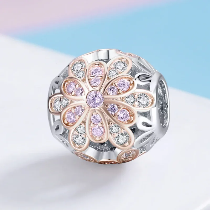 (kép) PANDORA típusú virágok charm - SCC922 - Megtekintés 2