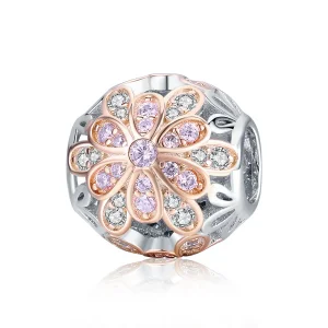 (kép) PANDORA típusú virágok charm - SCC922