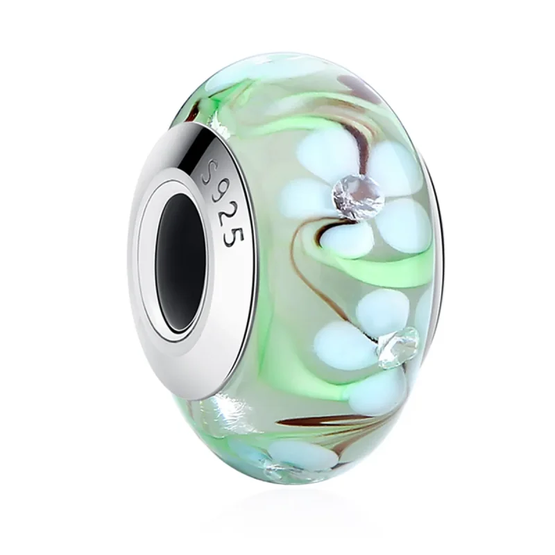 (kép) PANDORA típusú Virágok Murano üveg Charm - SCZ020 - Megtekintés 2