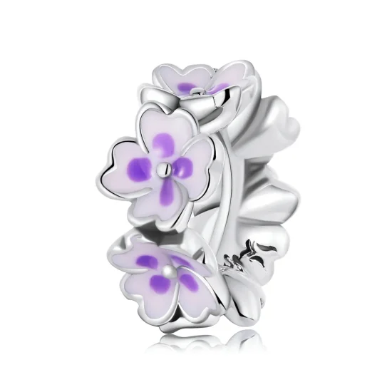 (kép) PANDORA típusú Virágok spacer charm - SCC2212