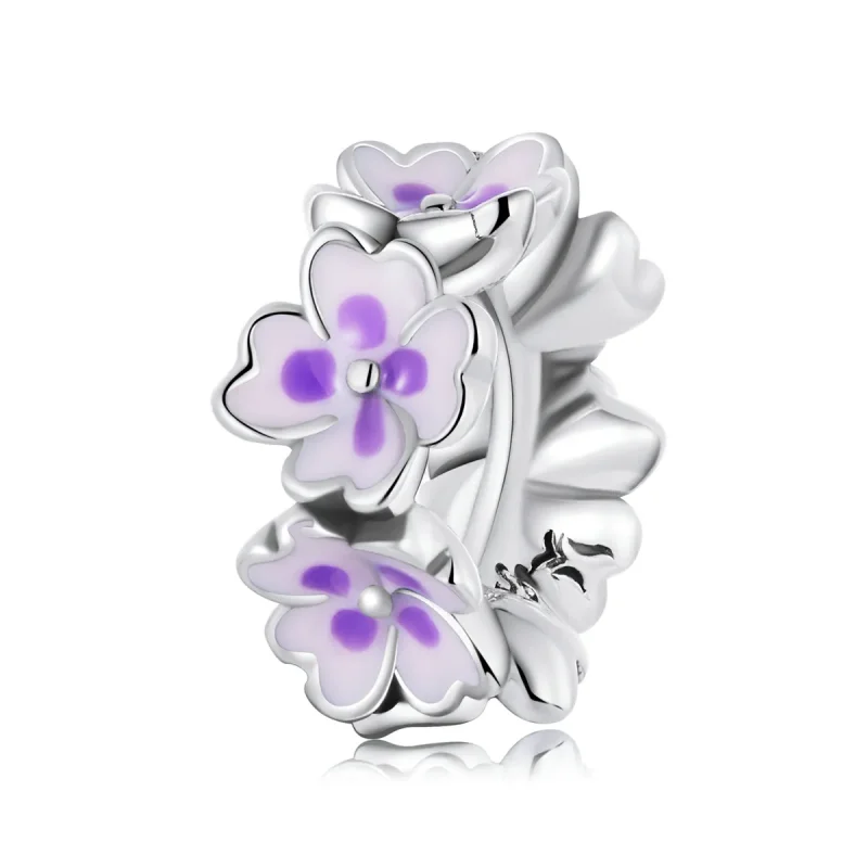 (kép) PANDORA típusú Virágok spacer charm - SCC2212