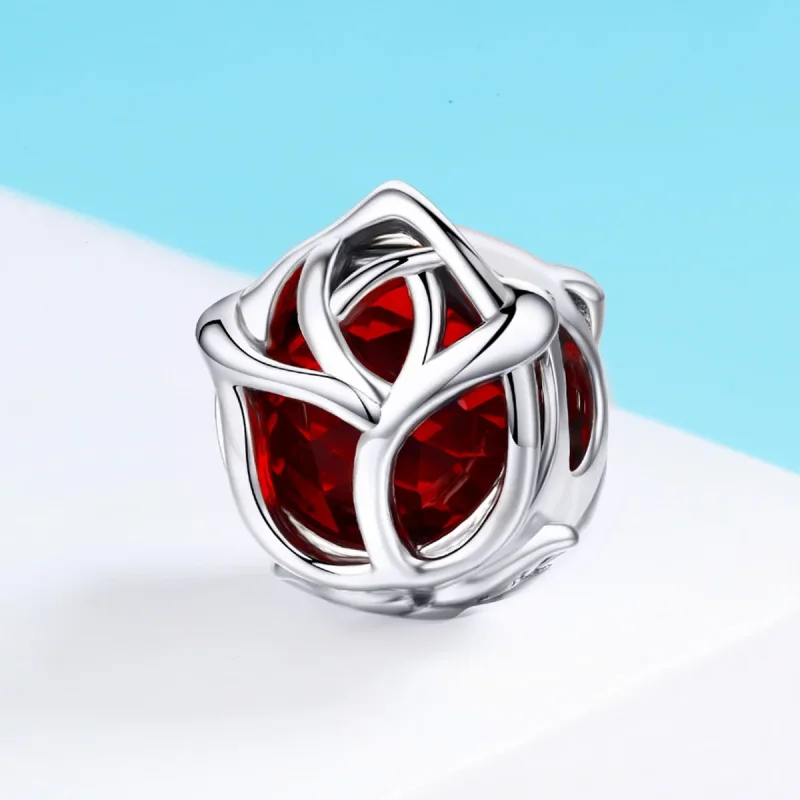 (kép) PANDORA típusú vörös rózsák charm - SCC568 - Megtekintés 3