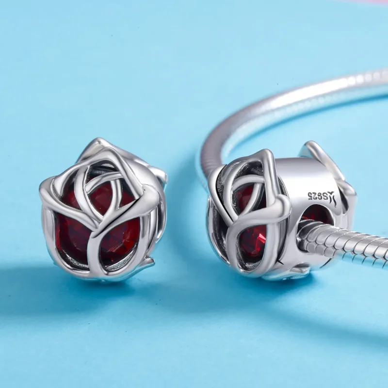 (kép) PANDORA típusú vörös rózsák charm - SCC568 - Megtekintés 5
