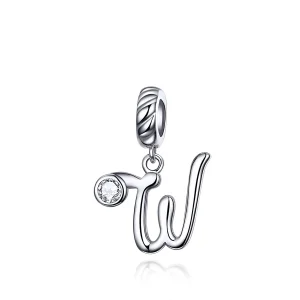 PANDORA típusú w betű függő charm - SCC1183-W (kép) PANDORA típusú w betű függő charm - SCC1183-W