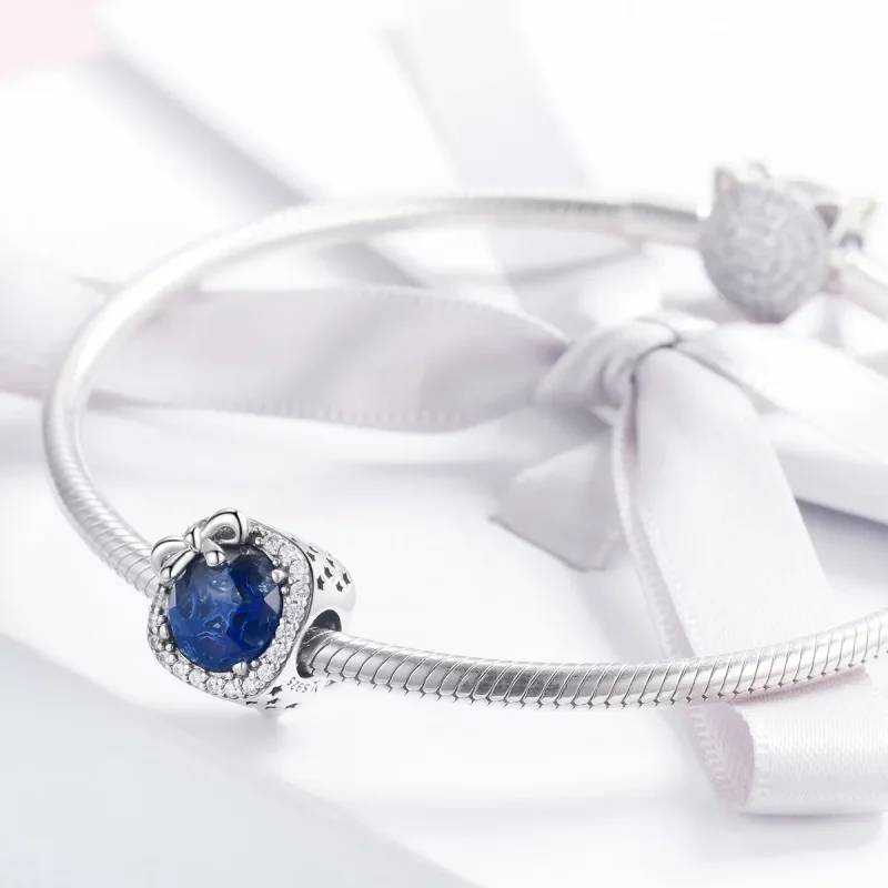 (kép) PANDORA típusú zafír charm - SCC1058 - Megtekintés 3