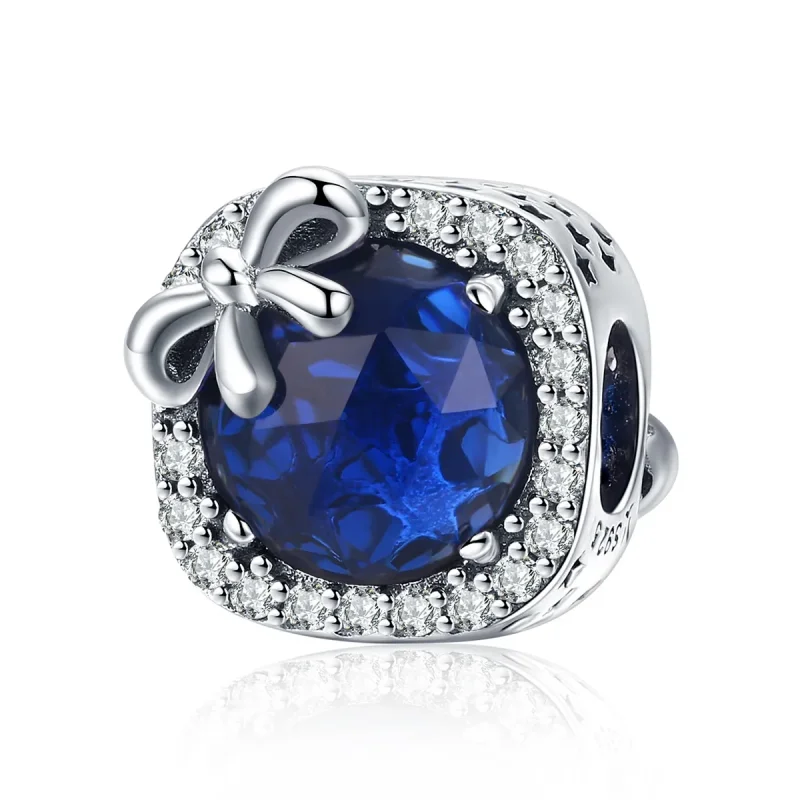 (kép) PANDORA típusú zafír charm - SCC1058