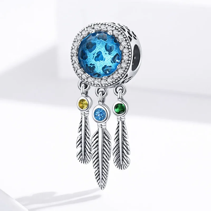 (kép) PANDORA típusú zafír álomfogó charm - SCC1384 - Megtekintés 3