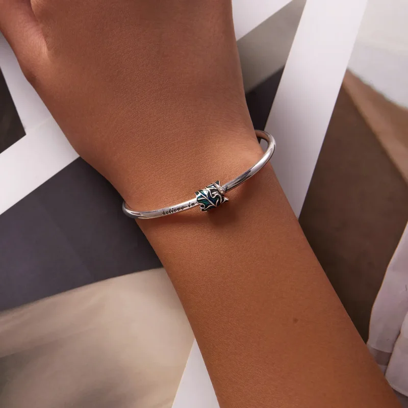 (kép) PANDORA típusú Zöld levelek Charm - SCC2175 - Megtekintés 5
